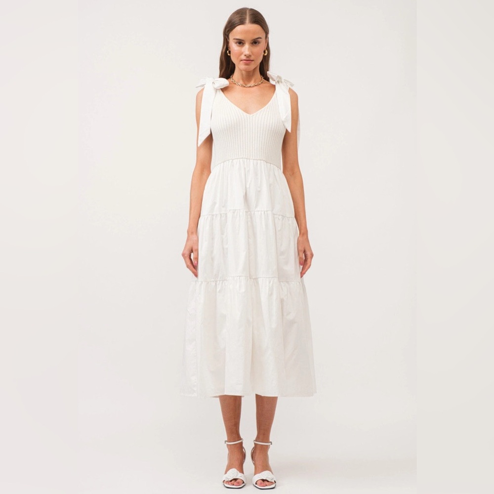 Sofie The Label Sienna Rib Knit Tiered Midi Dress